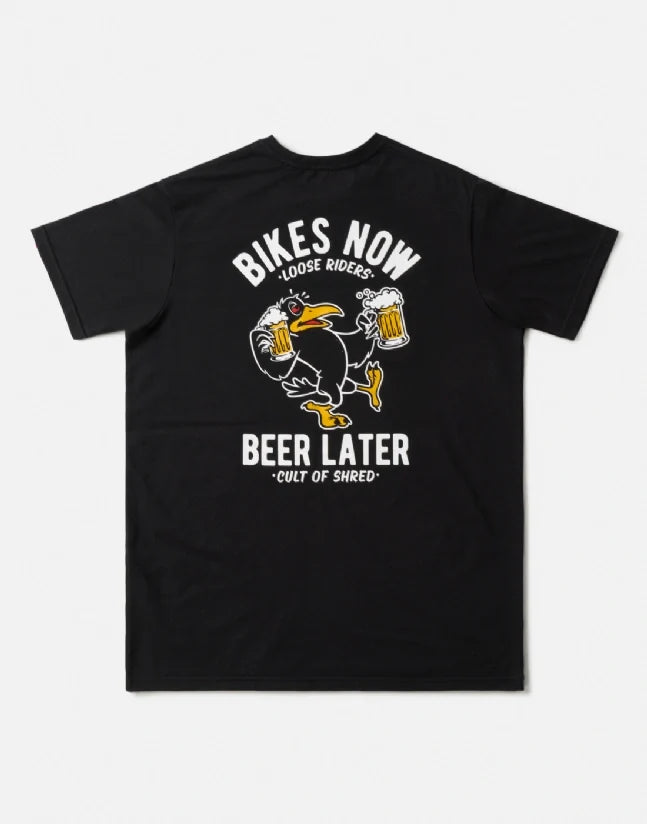 POLERA BEER NOW BIKES LATER