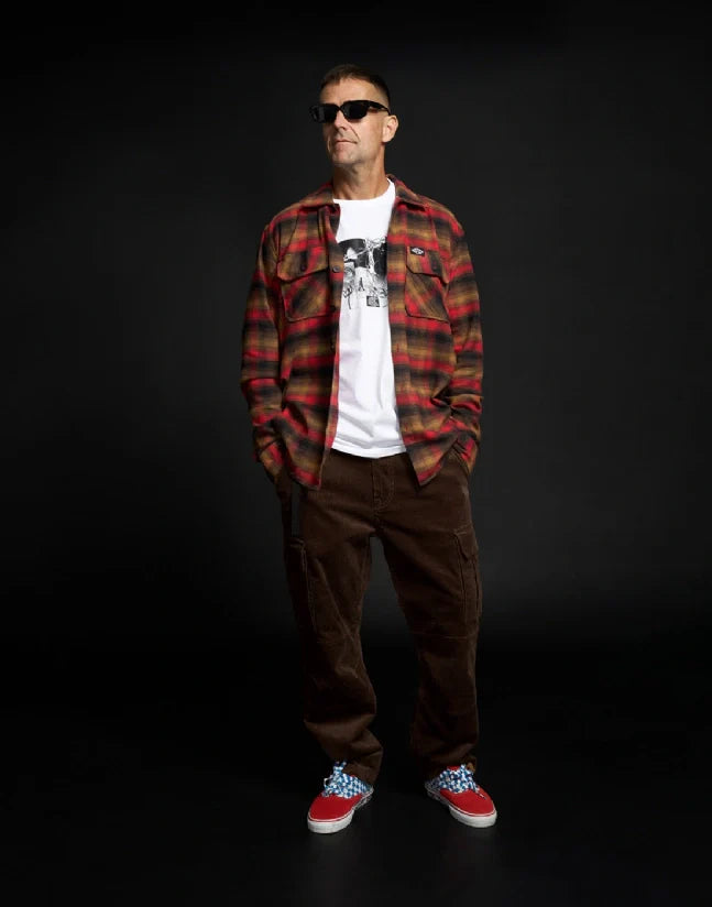 Pantalon Loose Rider District Courdoy Cargo Brown