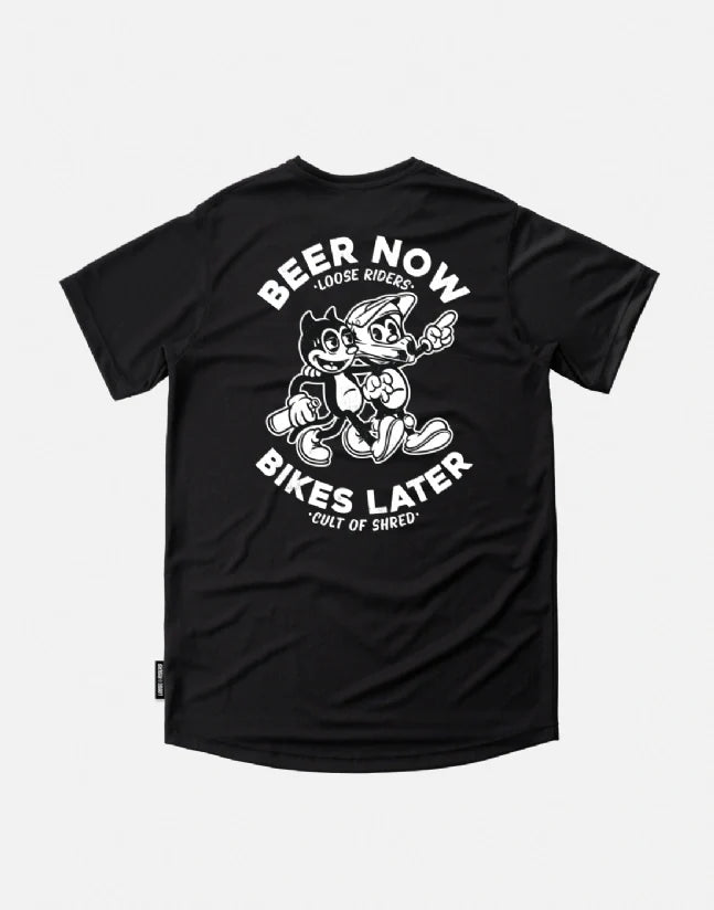 POLERA BEER NOW BIKES LATER